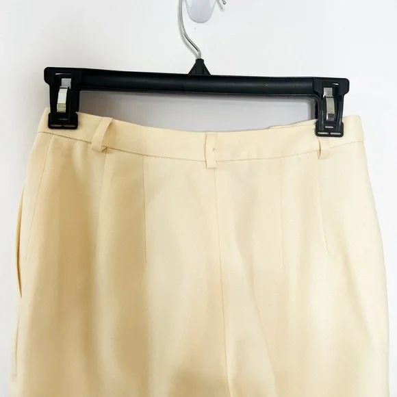 Talbot’s Wool Crepe Size 4 Petite Cream/Butter 100% Wool Trouser - Picture 5 of 10